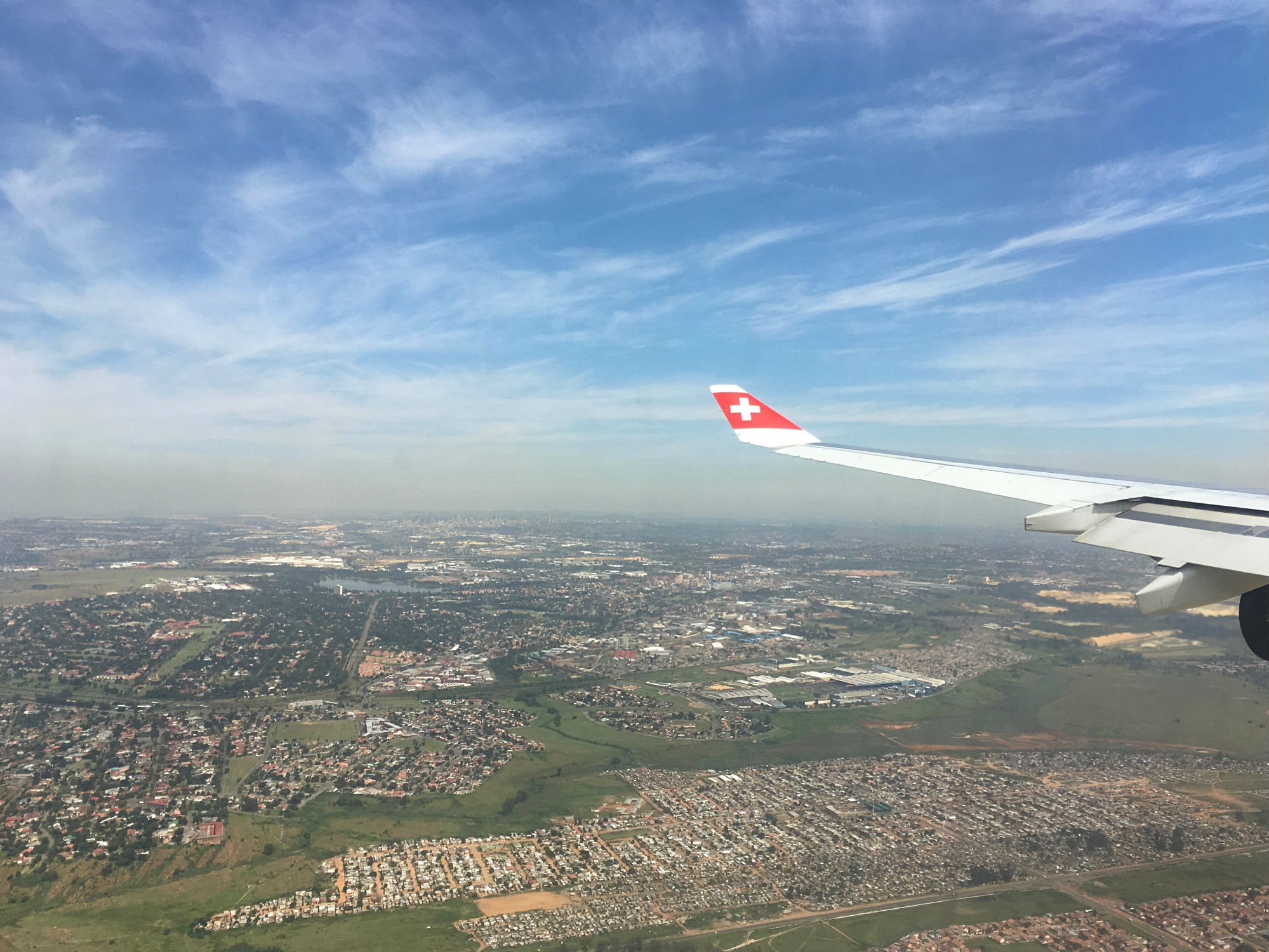 Landeanflug auf Johannesburg
